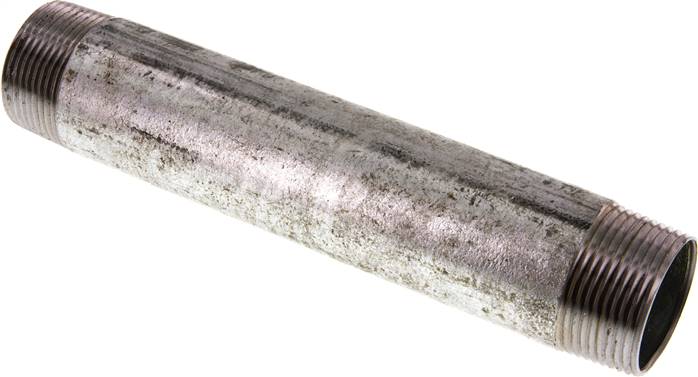 Partbase RONI 114/200 ST Rohrdoppelnippel R 1-1/4"-200mm, Stahlrohr ST 37 verzinkt