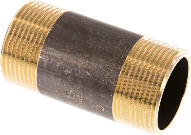 Partbase RONI 114/80 MS Rohrdoppelnippel G 1-1/4"-80mm, Messing