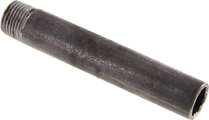 Partbase RONI 12/120 AS ST Anschweißnippel R 1/2"-120mm-21,3mm, ST 37, Stahl schwarz