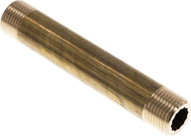 Partbase RONI 12/120 MS Rohrdoppelnippel G 1/2"-120mm, Messing