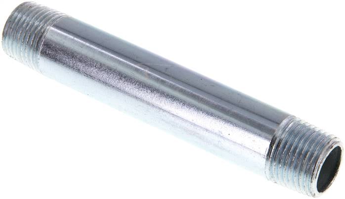Partbase RONI 12/120 ST Rohrdoppelnippel R 1/2"-120mm, Stahlrohr ST 37 verzinkt