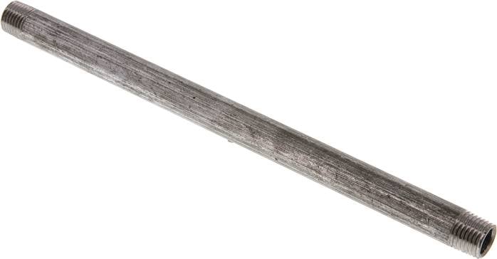 Partbase RONI 14/200 ST Rohrdoppelnippel R 1/4"-200mm, Stahlrohr ST 37 verzinkt