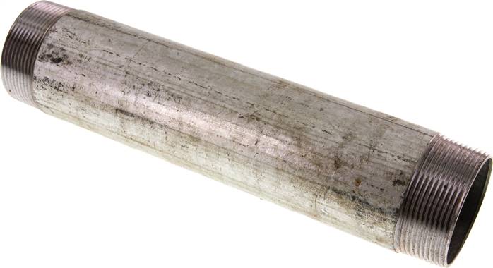 Partbase RONI 20/250 ST Rohrdoppelnippel R 2"-250mm, Stahlrohr ST 37 verzinkt