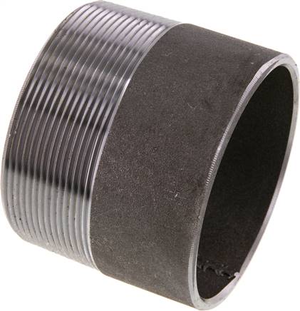 Partbase RONI 30/70 AS ST Anschweißnippel R 3"-70mm-88,9mm, ST 37, Stahl schwarz