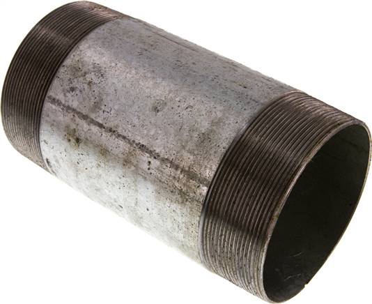 Partbase RONI 40/200 ST Rohrdoppelnippel R 4"-200mm, Stahlrohr ST 37 verzinkt