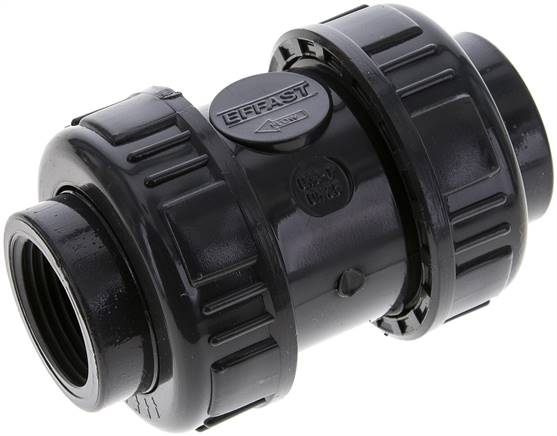 Partbase RUCK 10 PVCEPDM Rückschlagventil, PVC-U / EPDM, Rp 1"