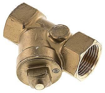 Partbase RUCK 10 SS/10-V Schrägsitz-Rückschlagventil, Rp 1", FKM-Dichtung, Messing