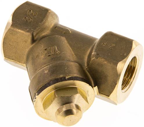 Partbase RUCK 38 SS/10-V Schrägsitz-Rückschlagventil, Rp 3/8", FKM-Dichtung, Messing