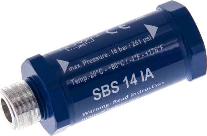 Partbase SBS 14 IA Schlauchbruchsicherung G 1/4" (Innengewinde / Außengewinde)