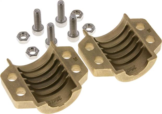 Partbase SSA 40 HD MS Klemmschalen 39 - 41mm, Messing, EN 14423 (DIN2826)