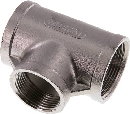 Partbase T 112114112 ES T-Stück Rp 1-1/2"-Rp 1-1/4"-Rp 1-1/2" (IG), 1.4408