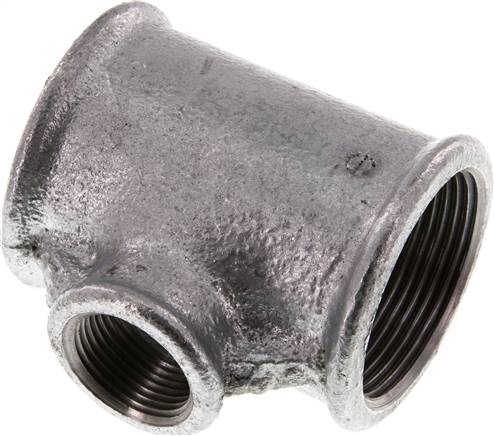 Partbase T 11234112 ST T-Stück Rp 1-1/2"-Rp 3/4"-Rp 1-1/2" (IG), Temperguss verzinkt