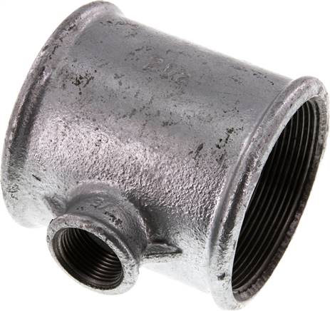 Partbase T 21234212 ST T-Stück Rp 2-1/2"-Rp 3/4"-Rp 2-1/2" (IG), Temperguss verzinkt