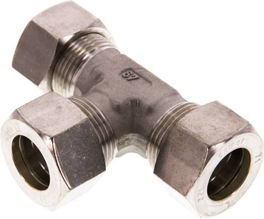 Partbase T 22 L NC T-Schneidringverschraubung 22 L (M30x2), Klemmring 1.4571 (NC)