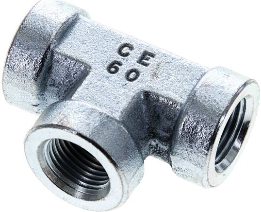 Partbase T 38 NPT Hochdruck T-Stück NPT 3/8" (IG), Stahl verzinkt