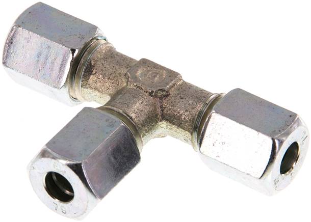 Partbase T 6 L T-Schneidringverschraubung 6 L (M12x1,5), Stahl verzinkt