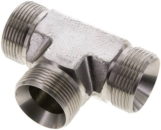 Partbase TA 114 HD ES T-Stück, 60°Konus G 1-1/4"-G 1-1/4"-G 1-1/4" (AG), V4A