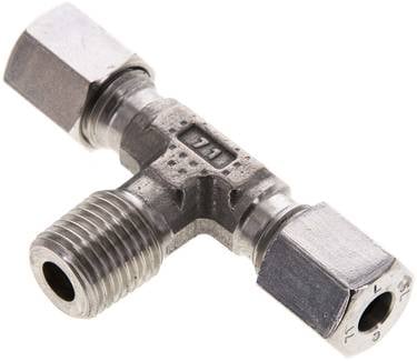 Partbase TE 6 LR 1/4 ES T-Schneidringverschraubung R 1/4"-6 L (M12x1,5), 1.4571