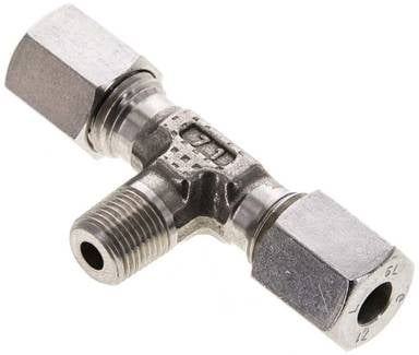 Partbase TE 6 LR ES T-Schneidringverschraubung R 1/8"-6 L (M12x1,5), 1.4571