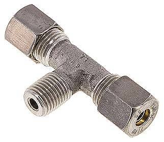 Partbase TE 8 SM NC T-Schneidringverschraubung M 14x1,5 (konisch)-8 S (M16x1,5), Klemmring 1.4571 (NC)