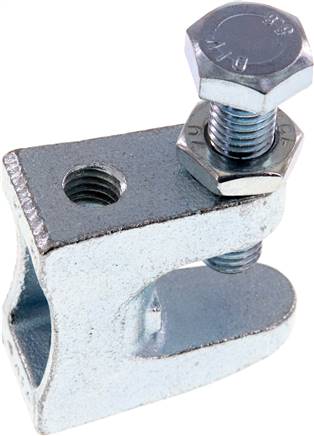 Partbase TK M10 Trägerklemme aus Temperguss verzinkt, M 10 (1 - 20 mm)