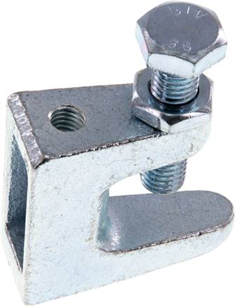 Partbase TK M8 Trägerklemme aus Temperguss verzinkt, M 8 (1 - 23 mm)