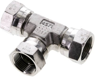 Partbase TV 34 ES T-Verschraubung,60°Konus G 3/4" (IG), V4A