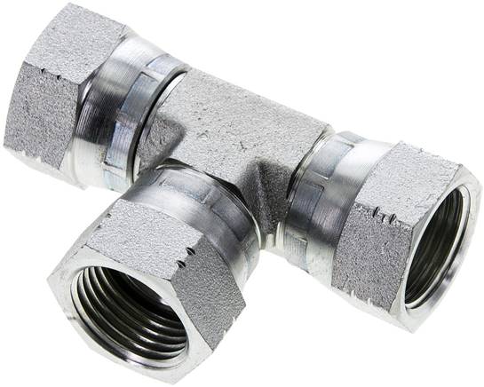 Partbase TV 7/8 JIC T-Verschraubung,UNF 7/8"-14 (JIC), Stahl verzinkt