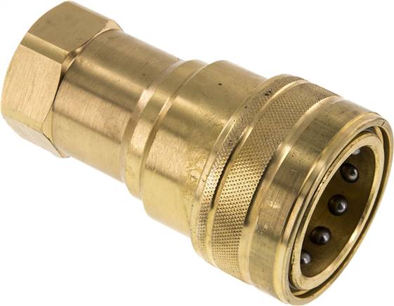Partbase VAM 10 MS Hydraulikkupplung ISO 7241-1B, Muffe, G 1"(IG),Messing