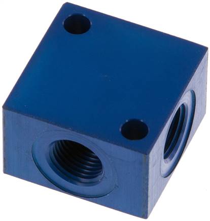 Partbase VB 418 A Kreuz-Verteiler 4x G 1/8",Aluminium