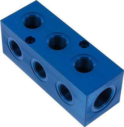 Partbase VB 912 A Verteilerblock 1 x G 3/4"-9x G 1/2", Aluminium