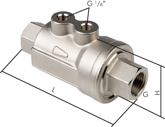 Partbase VIP 112 MS VIP-Sperrventil, doppeltwirkend, G 1-1/2", Messing