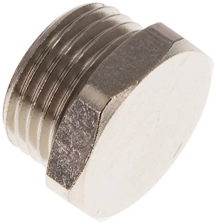 Partbase VS 12 A MSV Verschlussstopfen Außenskt. G 1/2", Messing vernickelt