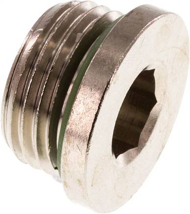 Partbase VS 12 MSV-V Verschlussstopfen Innenskt. G 1/2", Messing vernickelt
