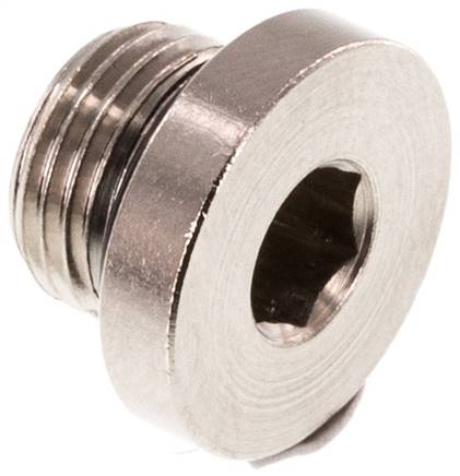 Partbase VS 18 MSV Verschlussstopfen Innenskt. G 1/8", Messing vernickelt