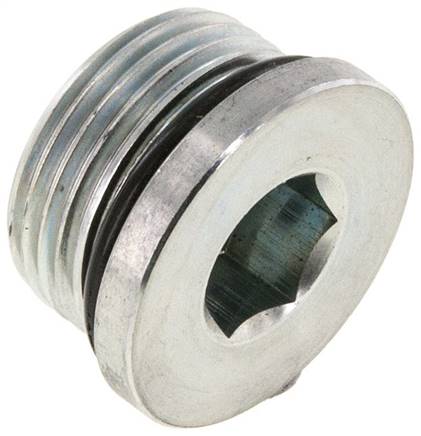 Partbase VSTI 13/16 UNF HD-Verschlussstopfen Innenskt. UN 1-3/16"-12, Stahl verzinkt