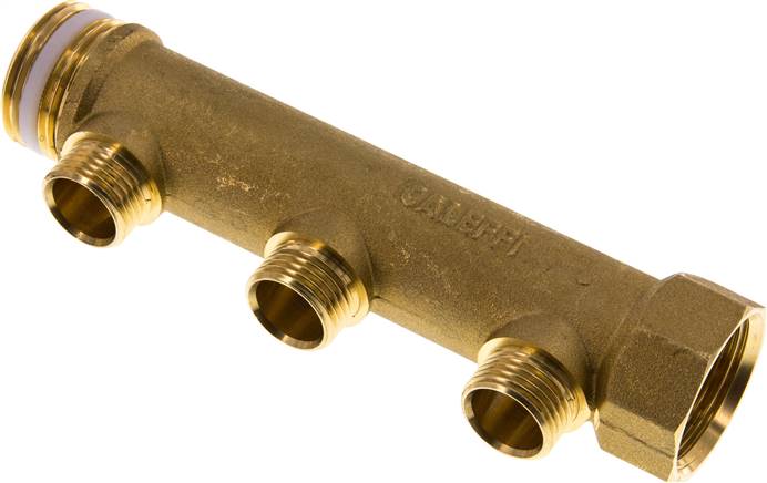 Partbase VTA 103 MS Verteilerrohr G 1"(IG/AG), Abgang 3x G 1/2" (AG)