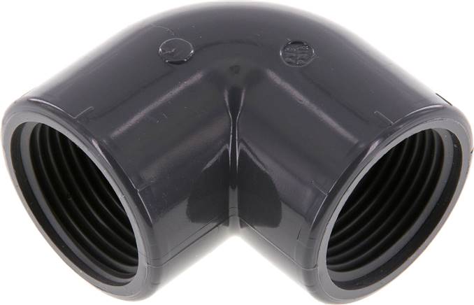 Partbase W 10 PVC 90°-Winkel Rp 1" (IG), PVC-U