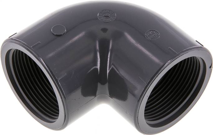 Partbase W 112 PVC 90°-Winkel Rp 1-1/2" (IG), PVC-U