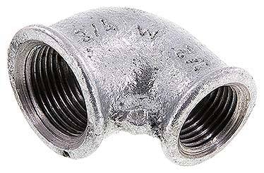 Partbase W 3412 ST 90°-Winkel Rp 3/4"-Rp 1/2", Temperguss verzinkt