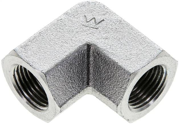 Partbase W 38 NPT Hochdruck-90°-Winkel NPT 3/8" (IG), Stahl verzinkt