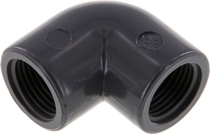 Partbase W 38 PVC 90°-Winkel Rp 3/8" (IG), PVC-U