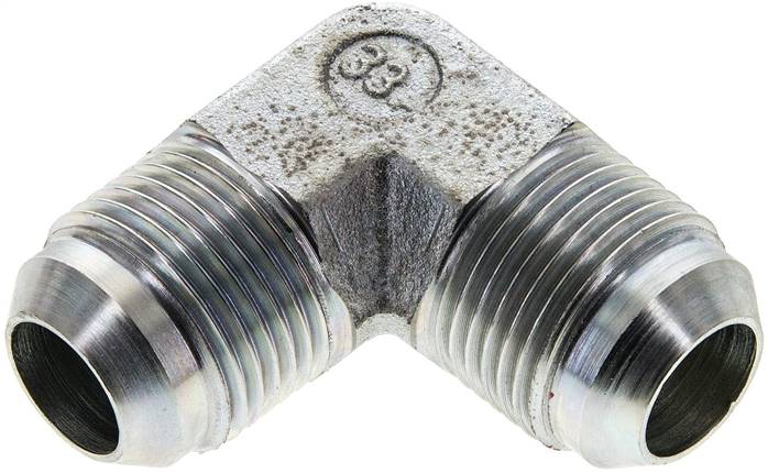 Partbase WA 11/16 JIC 90°-Winkel,UN 1-1/16"-12 AG (JIC), Stahl verzinkt