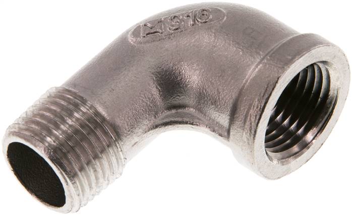 Partbase WE 12 ES NPT 90°-Einschraubwinkel NPT 1/2"(IG)-NPT 1/2"(AG), 1.4408