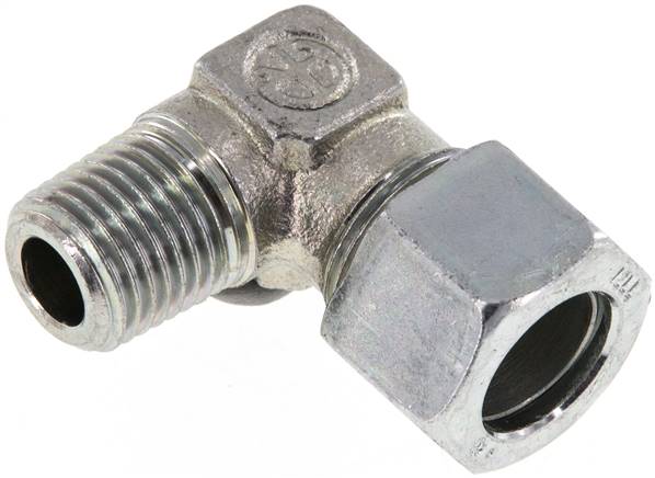 Partbase WE 12 LLR Winkel-Schneidringverschraub. R 1/4"-12 LL (M16x1), Stahl verzinkt
