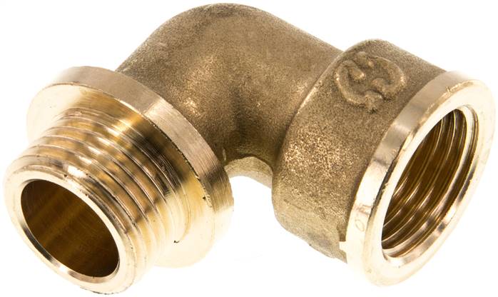 Partbase WE 12 MS 90°-Einschraubwinkel G 1/2"(IG)-G 1/2"(AG), Messing