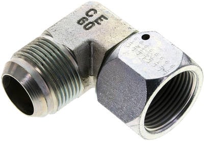 Partbase WE 1 5/16 JIC 90°-Einschraubwinkel, UN 1-5/16"-12 (JIC), Stahl verzinkt