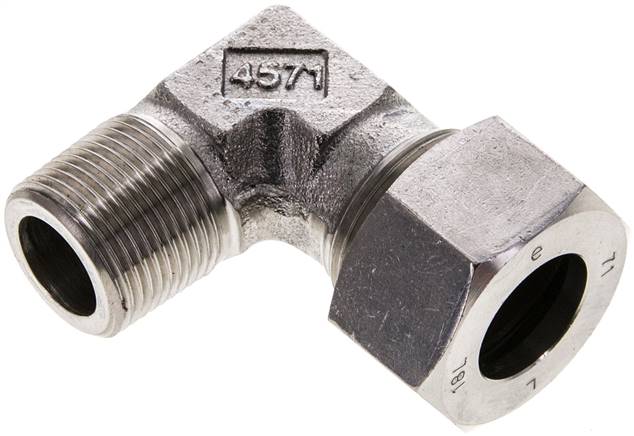 Partbase WE 18 LM ES Winkel-Schneidringverschraub. M 22x1,5 (konisch)-18 L (M26x1,5), 1.4571