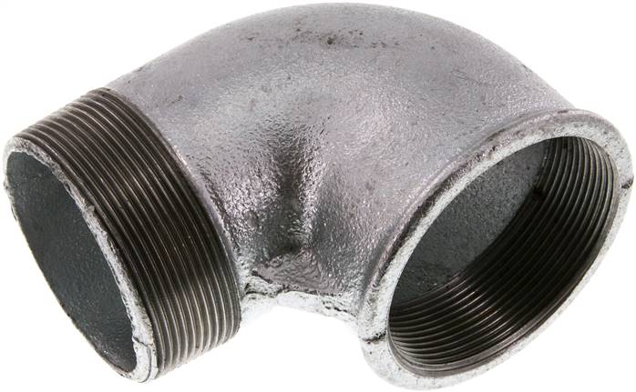 Partbase WE 212 ST 90°-Einschraubwinkel Rp 2-1/2"(IG)-R 2-1/2"(AG), Temperguss verzinkt