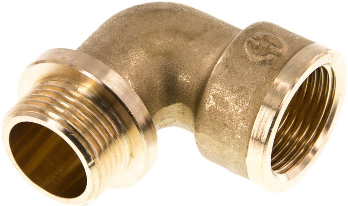 Partbase WE 34 MS 90°-Einschraubwinkel G 3/4"(IG)-G 3/4"(AG), Messing